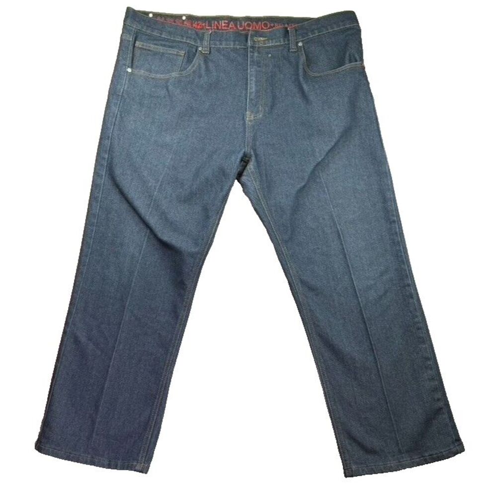 Linea‎ Uomo Jeans Mens 42x30 Blue Relaxed Baggy Denim Skate Grunge Dark Wash